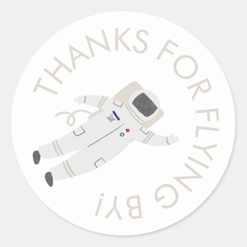 Astronaut Space Party Thank You Favour Sticker