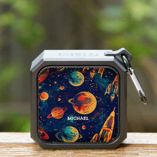 Astronaut Space Personalized Name Bluetooth Speaker
