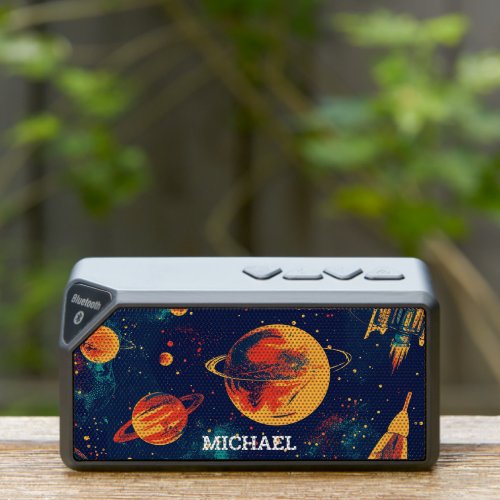 Astronaut Space Personalized Name Bluetooth Speaker