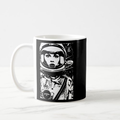 Astronaut Space Power Rocket Universe Moon Stencil Coffee Mug