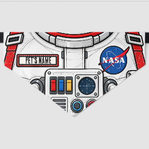 Astronaut Space Suit Costume Custom Halloween Pet Bandana Collar