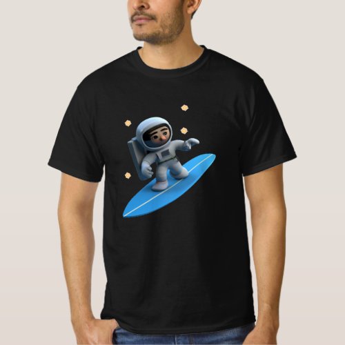 Astronaut Space Surfing  T_Shirt