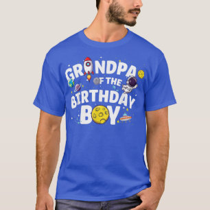 Astronaut Space Theme Party Grandpa Of The Birthda T-Shirt