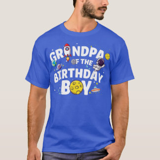Astronaut Space Theme Party Grandpa Of The Birthda T-Shirt