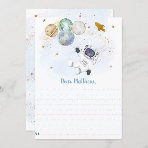 Astronaut Space Time Capsule 1st Birthday Cards