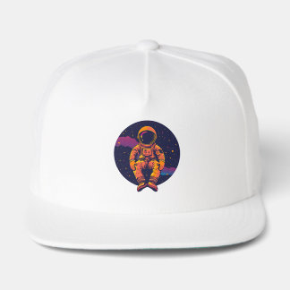 Astronaut Space Trucker Hat – Retro Cosmic Graphic