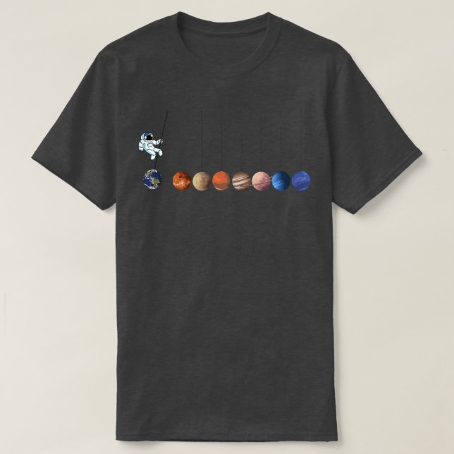Astronaut Space Universe Planets Premium T-Shirt (Design Front)