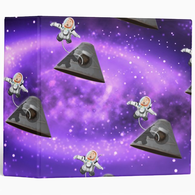 Astronaut Space Walk outside capsule Binder (Front/Spine)