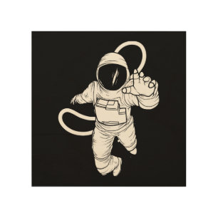Astronaut Space Walker outer Space Birthday Wood Wall Art