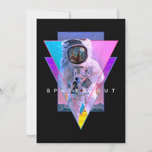 Astronaut Spaced Out Esthetic Vaporwave Outer Spa Save The Date