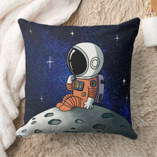 Astronaut, Spaceman, Cosmic Throw Pillow