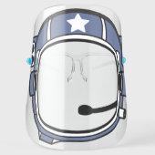 Astronaut Spaceman Space Helmet Blue With Star Face Shield (Front)