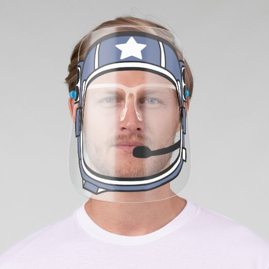 Astronaut Spaceman Space Helmet Blue With Star Face Shield (Insitu)