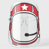 Astronaut Spaceman Space Helmet Red With Star Face Shield (Front)