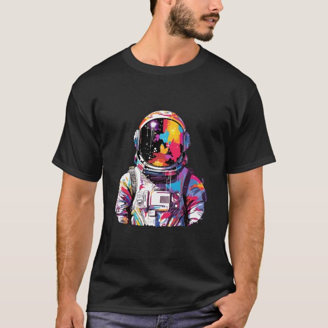 Astronaut Spaceman World Adventure Discovery T-Shirt (Front)