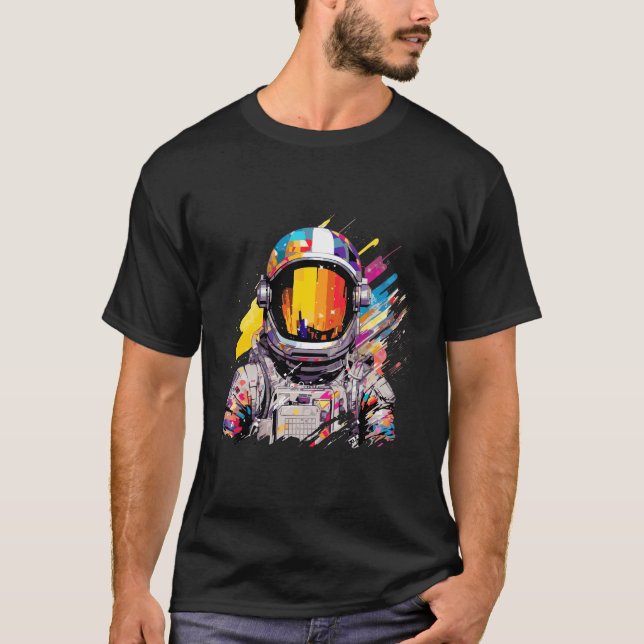 Astronaut Spaceman World Adventure Discovery T-Shirt (Front)
