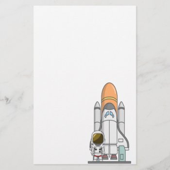Astronaut & Spaceship Stationery by Iggys_World at Zazzle