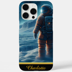 Astronaut stands on a frost-covered surface iPhone 16 pro max case
