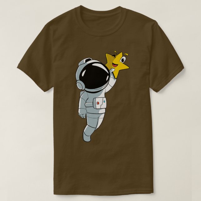 Astronaut Star Planet  T-Shirt (Design Front)