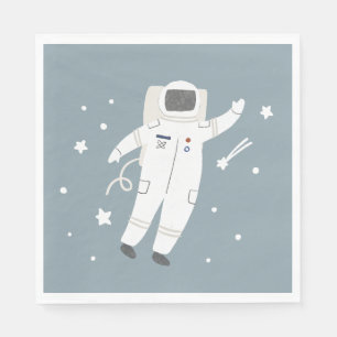 Astronaut & Stars Space Birthday Party Napkins