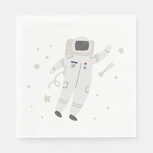 Astronaut  Stars Space Birthday Party Napkins