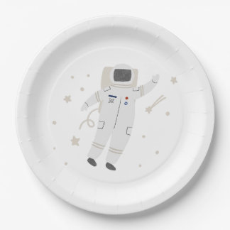 Astronaut & Stars Space Birthday Party Paper Plates