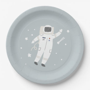 Astronaut & Stars Space Birthday Party Paper Plates