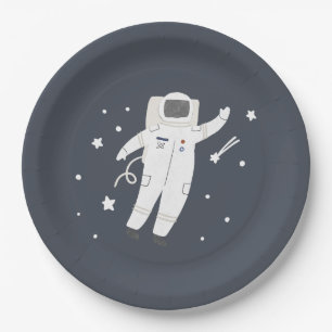 Astronaut & Stars Space Birthday Party Paper Plates