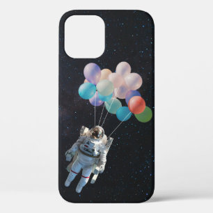 Astronaut Stars & Space Colorful Balloons iPhone 12 Case