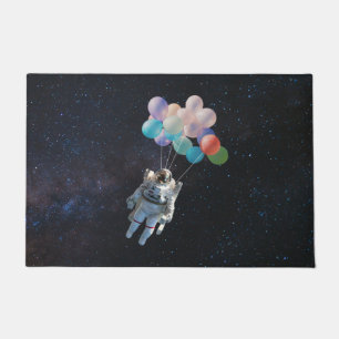 Astronaut Stars & Space Colorful Balloons Doormat