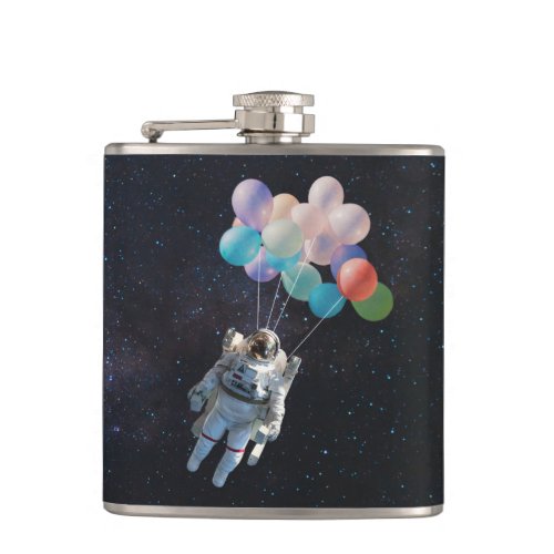 Astronaut Stars  Space Colorful Balloons Flask