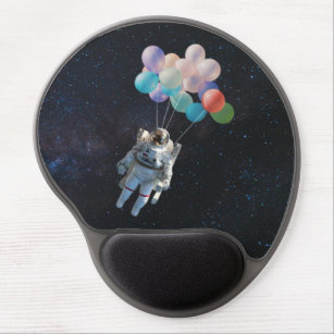 Astronaut Stars & Space Colorful Balloons Gel Mouse Pad