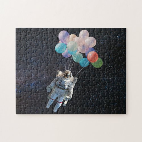 Astronaut Stars  Space Colorful Balloons Jigsaw Puzzle