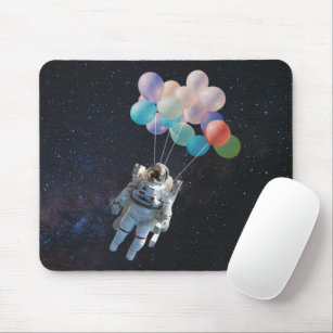 Astronaut Stars & Space Colorful Balloons Mouse Pad