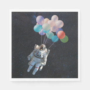 Astronaut Stars & Space Colorful Balloons Napkins