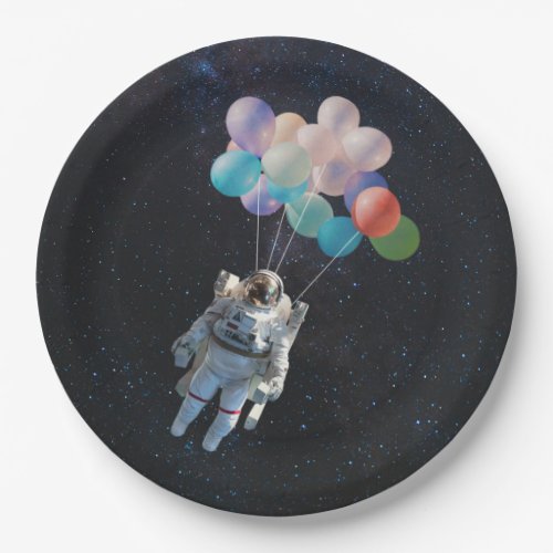 Astronaut Stars  Space Colorful Balloons Paper Plates