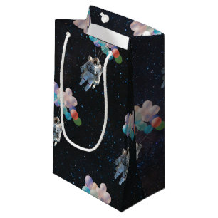 Astronaut Stars & Space Colorful Balloons Small Gift Bag
