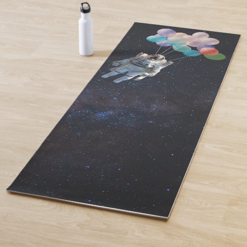 Astronaut Stars  Space Colorful Balloons Yoga Mat