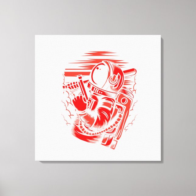 Astronaut Status Stretched Canvas Print (Front)