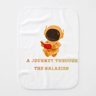 Astronaut sticker with the phrase "Travel to the G Baby Burp Cloth