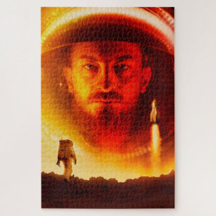 Astronaut Stranded Alone on Mars Sci-Fi Jigsaw Puzzle