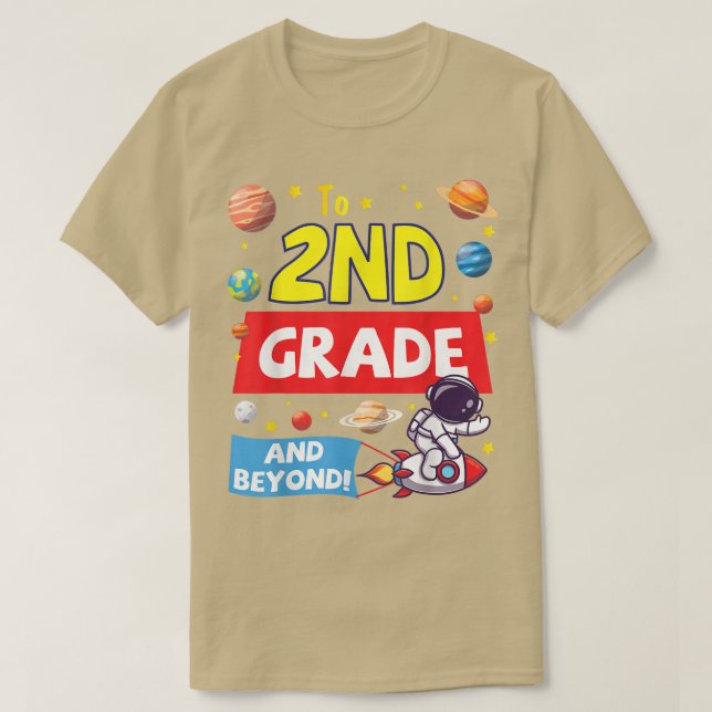 Astronaut Student Happy Back School To 2nd Grade A T-Shirt (Design Front)