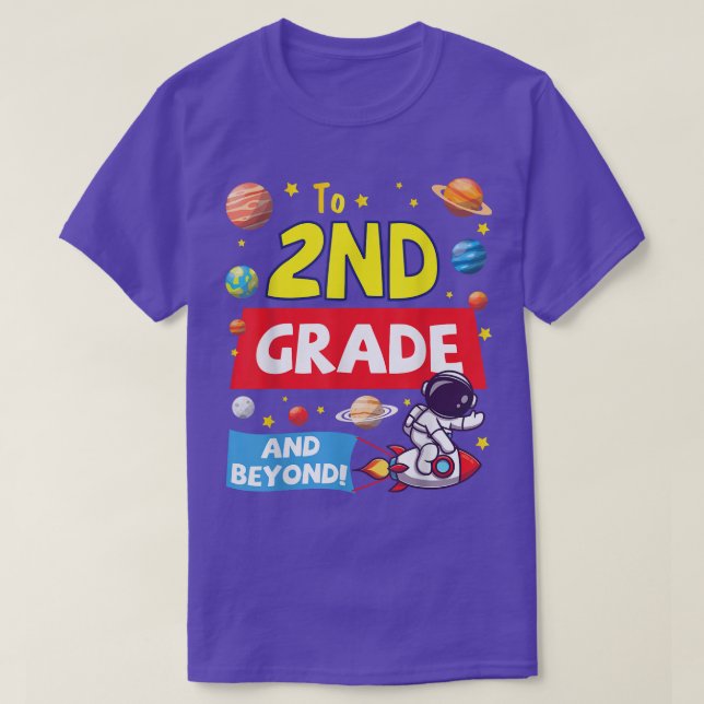 Astronaut Student Happy Back School To 2nd Grade A T-Shirt (Design Front)