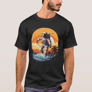 Astronaut surfing on a beach T-Shirt
