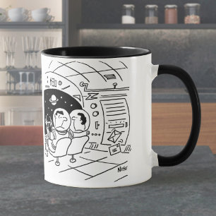 Astronaut surprised to see mail delivered mug