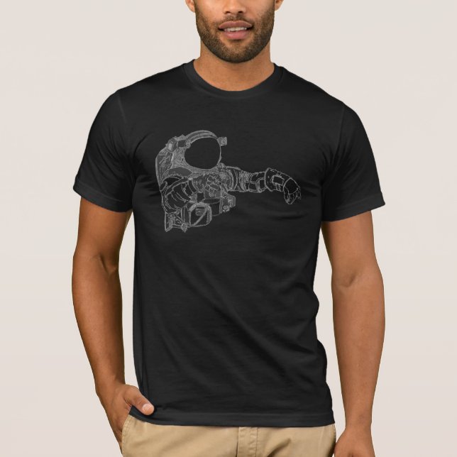 Astronaut T-shirt - Black (Front)