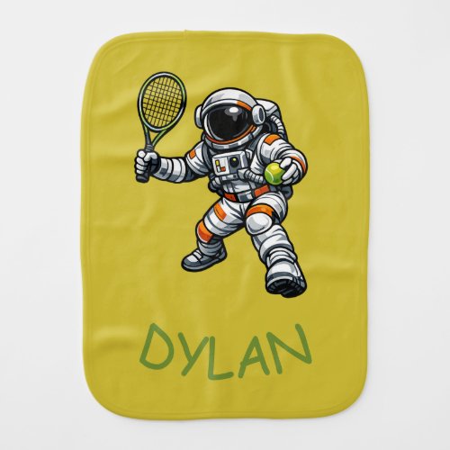Astronaut Tennis Baby Burp Cloth