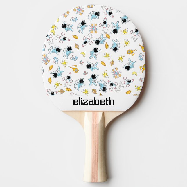 Astronaut theme in space ping pong paddle (Front)