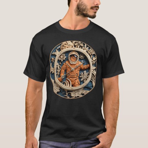 Astronaut Time Travel Circle Gift T_Shirt