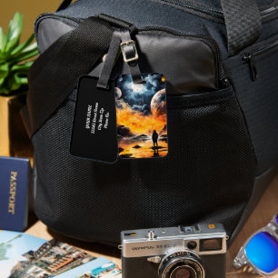 Astronaut Traveler Cosmic Horizon Journey Luggage Tag